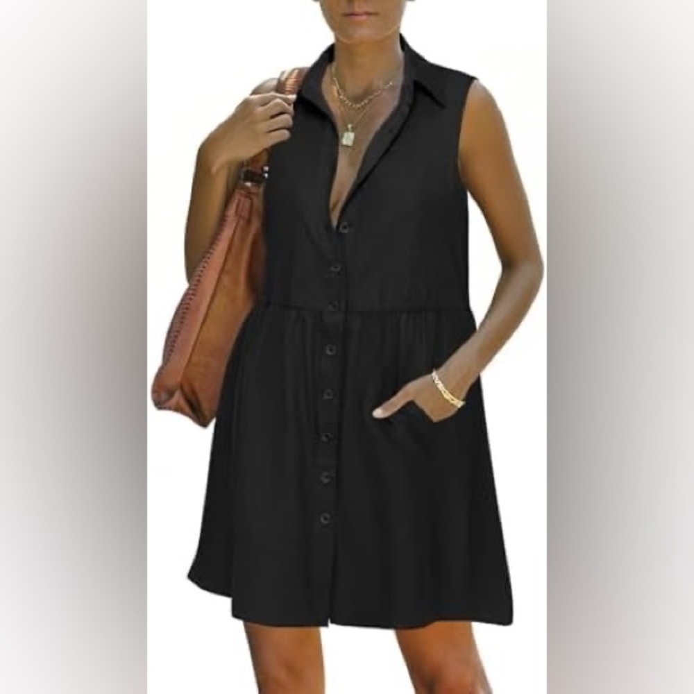 Elegant Black Sleeveless Dress